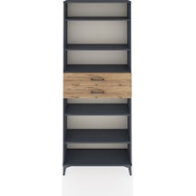 Arges Dolap 5 Raflı 2 Çekmeceli 88x30x221 Antrasit-çam Antrasit