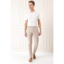 Efor Comfort Fit Yandan Tokalı Çizgili Keten Casual Bej Pantolon P 1151 Bej Efor Comfort Fit Yandan Tokalı Çizgili Keten Casual Bej Pantolon P 1151 Bej