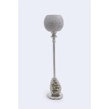 Vitale Tarnıshed Cam Metal Mumluk 12.7 12.7 Cm Renkli