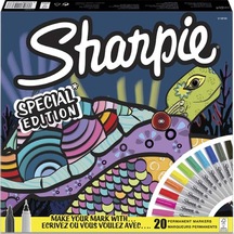 Sharpie Markör Permanent Fine 20 Li Kaplumbağa Çok Renkli