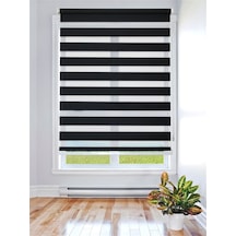 Zebra Stor Perde Siyah Etek Dilimli STB-400-V15