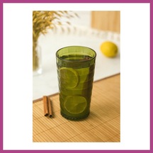 Gees Global Allegra Koyu Yeşil 6 Lı Bardak Seti 750 Ml Akrilik Malzeme - Cam Değildir Kırılmaya Dayanıklı Gbzs
