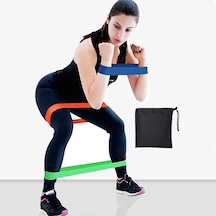 Çantalı 3 Lü Aerobik Lastiği Seti Pilates Squat Bandı Set