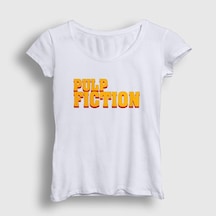 Presmono Kadın Logo Film Pulp Fiction T-Shirt