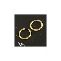 Çelik - 24 - Halka Küpe 1,5 Cm - Shophnrl - - Sarı