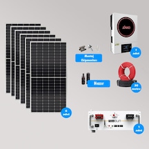 6.2 Kw Lityum Akülü Hazır Solar Paket Kolay Kurulum Orta Paket