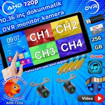 2 Adet Balık Gözü Lens Ahd 720p 170'' Kelebek Kamera Dvr Dokunmatik Ekran Video Müzik 12 Volt