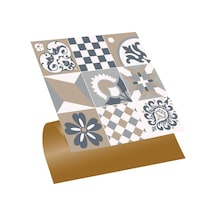 Tink KENDİNDEN YAPIŞKANLI KARMA KAHVE DESENLİ PVC KARO 30X30 CM