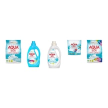 Aquabor Doğal Mineralli 4 Kg Beyaz + Sıvı Renkliler + Sıvı Beyaz + Tablet + 4 Kg Renkliler 5 Li Set