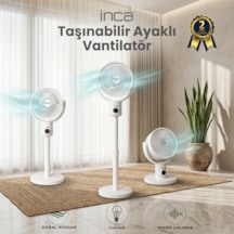 Iaf-01b Şarj Edilebilir Ayaklı Vantilatör 9000 Mah Bldc Sessiz Motorlu Uzaktan Kumandalı Yükseklik Ayarlı Fan