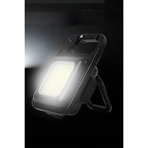 Mobee Çok Fonksiyonlu Mini Led El Feneri Mıknatıslı Su Geçirmez El Feneri Siyah