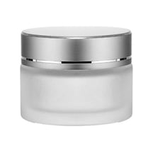 Gümüş Buzlu Cam Krem Kavanozu 50 Ml