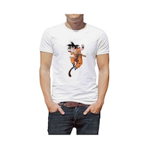 Anime Dragon Ball Baskılı Beyaz Erkek Tshirt (531011792)