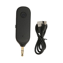 3,5 Mm Bluetooth Adaptörü 2'si 1 Arada Eller Serbest Aramayı Destekleyen Kablosuz Aux Verici Alıcısı Mikrofonlu Araba Hoparlörü İçin