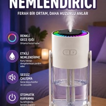 Renkli Gece Işıklı Sessiz Hava Nemlendirici Otomatik Kapanma Özellikli