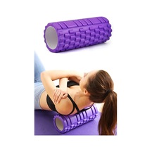 Roller Pilates Masaj Rulosu Köpüğü Fitness Yoga Roller Mor Karışık