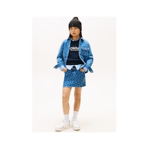 Tommy Hilfiger İndigo Kız Çocuk Denim Etek Kg0kg089521ab İndigo
