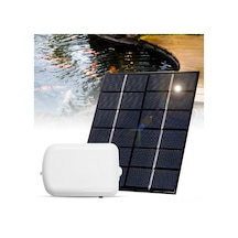 Xindoker Güneş Enerjili Akvaryum Zirve Pompası, 1.6l/dk Hacim, Ip67 Su Geçirmez, 40-50db Ses, Taşınabilir, İç Batarya, Beyaz