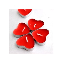 Kalp Tealight 7'li Mum & Kandil Kırmızı