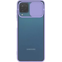 Samsung Galaxy Uyumlu M12 Kapak Lensi Açılır Kapanır Kamera Korumalı Silikon Kılıf