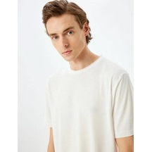 Koton Erkek T-shirt 5sam10032hk-30613 BEYAZ