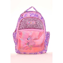Kaukko Kids Sırt Çantası Aynalı Taşlı Flamingo L5137