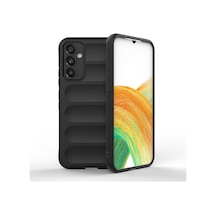 Zore Galaxy A34 Kılıf Esnek Tpu Oyuklu Arka Yüzey Tasarımlı Nvth Etnik Silikon Kapak - Siyah