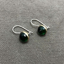 Zümrüt Taşlı Otantik Gümüş Bayan Küpe N11.101379
