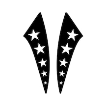 Cg Siyah Yıldızlı Çamurluk Yan Sticker Standart