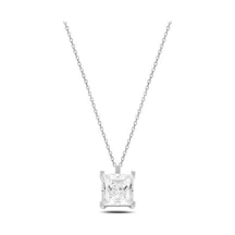 Brezza Lusso Jewelry Gümüş Swarovski Zirconia Taşlı Kare Model Kadın Kolye 42 Cm 42 Cm