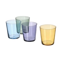 4 Adet Cam Bardak Seti Çok Renkli Meridyendukkan 30 Cl, 4 Adet