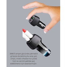 Hnrlıshp Araç Çakmak Girişli 38w Hızlı Şarj Aleti İki Cihaz Destekli Type-c