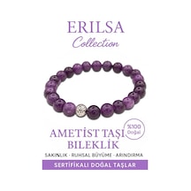 Sertifikalı Aaa Gerçek Ametist Taşı Bileklik - Hindistan Çok Renkli