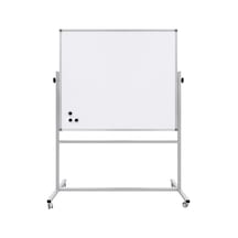 Mıknatıslı Mobil Brifing 360 Dönerli Beyaz Yazı Tahtası 120x200cm Beyaz