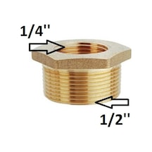 1/4 X 1/2 Sarı Orantılı Nipel Redüksiyon