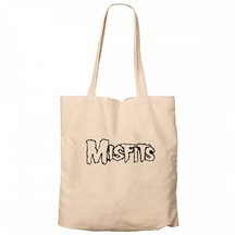 Misfits Logo Black Krem Kanvas Bez Çanta