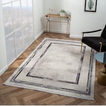 Scala Sc005g Gri Halı Modern Desenli Tozu Az Akrilik Salon Halısı Yatak Odası Mutfak Koridor