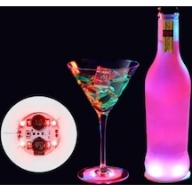 Yuvarlak RGB Led Işıklı Bardak Altlığı Şişe Vazo Altı Aydınlatma Dekoratif Led Işık