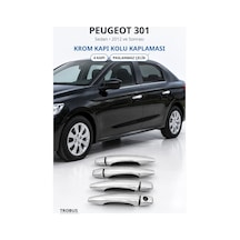 Peugeot 301 2012 Ve Sonrası Uyumlu Krom Kapı Kolu Kaplaması 4 Kapı Paslanmaz Çelik