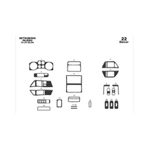 Mitsubishi Pajero Torpido Kaplama 2001-2004 22 Parça Karbon