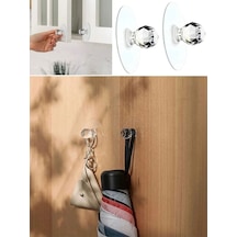 4 Adet Çok Amaçlı Yapışkan Kristal Tutacak Kulp Diğer