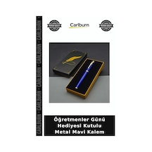 Öğretmenler Günü Hediyesi Kutulu Metal Mavi Kalem Anlam Görünüm Sürpriz