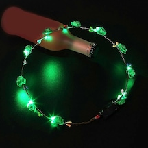 Led Çiçek Çelengi Kafa Bandı Işıklı 10 Adet Led Çiçek Başlığı Çok Renkli