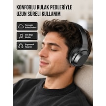 Kablosuz Bluetooth Kulaklık 5.0 18 Saat Kullanım Dinamik Sürücü Siyah Yeni Nesil - Bayi Depom