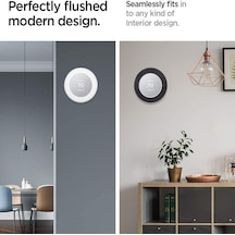 Leezsing Google Nest Termostatı İçin Duvar Plaka Kapağı Yedeği Yumuşak Beyaz