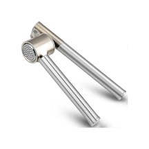 304 Paslanmaz Çelik Ağır Hizmet Tipi Sarımsak Presi, Kolay Sıkma Ve Temizleme, Paslanmaz 1 Adet Siyah