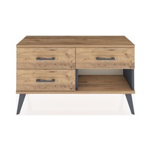 Arges Şifonyer 3 Çekmeceli 88x30x48 Antrasit-çam Çam