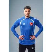 Hummel Target Milli Takım Antrenman Eşofman Üstü Sax Saks Mavisi