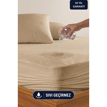 Formeya Kahverengi Mikro Fitted Sıvı Geçirmez Yatak Koruyucu Alez