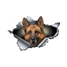 Alman Çoban Yırtık Araba Sticker Su Geçirmez Çıkartma